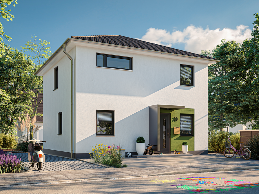 Stadtvilla_Aussenbereich_Eingang_Vordach_Spielzeug_Sonderausstattung-Besenzug